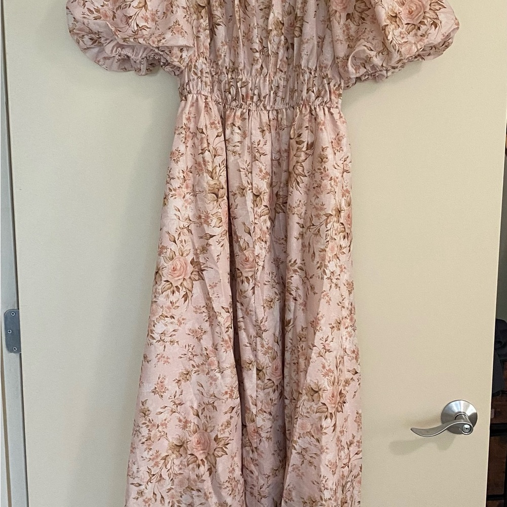 Polagram Floral light Pink Dress large - Picture 2 of 6
